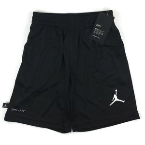Nike Jordan Basketball Shorts Boys Large 12-13 Black White Jumpman Retro Dri-FIT